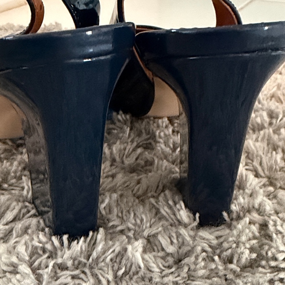 SARTO By Franco Sarto Dark Blue Slingback Heels - Picture 5 of 12